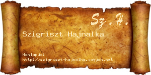 Szigriszt Hajnalka névjegykártya