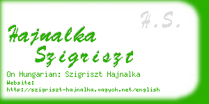 hajnalka szigriszt business card